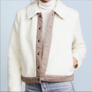 Madewell Portland Sherpa Jacket white/ Cream size XL